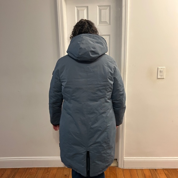 Noize - Vegan Brinley Water Resistant Hooded Insulated Parka Jacket - Blue- XXL - Picture 5 of 7
